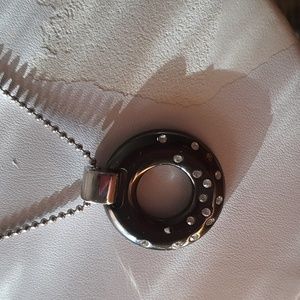 Vintage Monet Circle Pendant Necklace